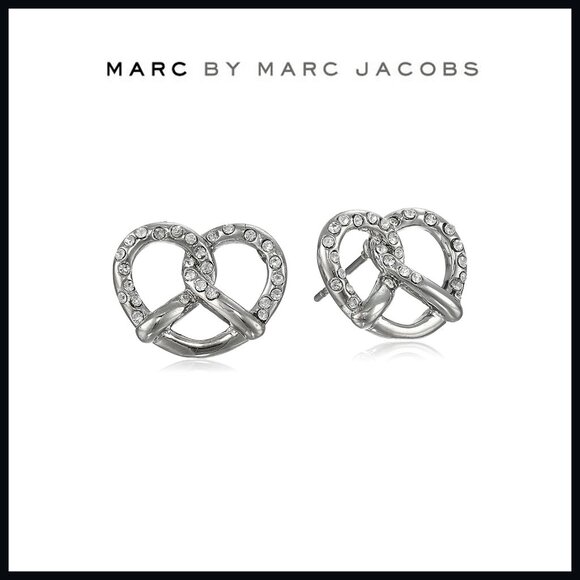 Marc by Marc Jacobs Salty Pretzel Earrings— Silver-Plated Brass & Cubic Zirconia - Picture 1 of 4